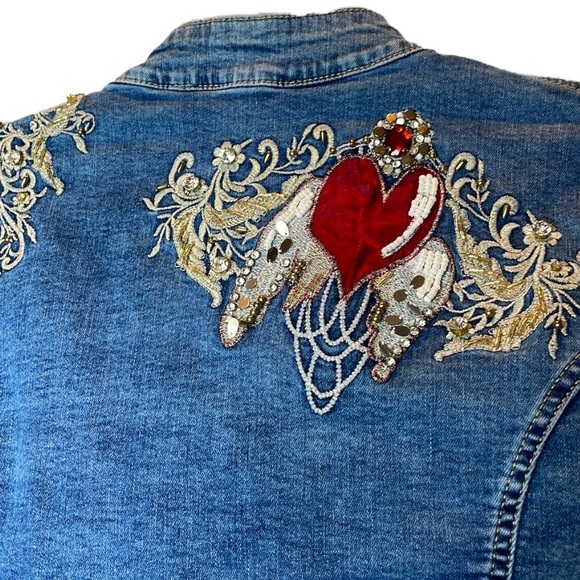NICE Istanbul Couture Embroidered Jean Jacket - Picture 4 of 11
